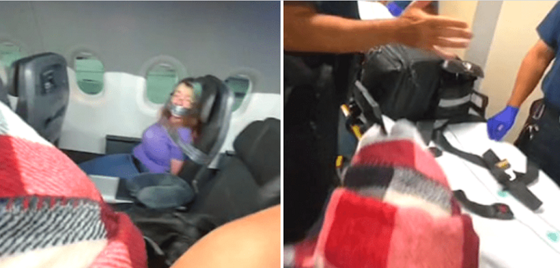 Woman Duct-Taped To Her Chair After Trying To Open Plane Door Midflight