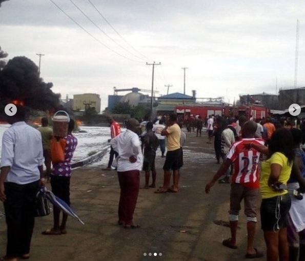 fire porthacourt whaft 3 Fire razes part of Abonnema Wharf, Port Harcourt