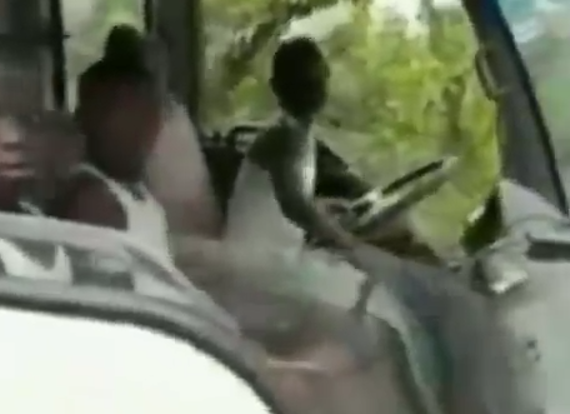 small boy drives vechicle 13-year old boy seen driving a truck in Nigeria