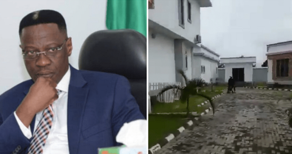 AMCON takes possession of ex- Governor Ahmed's mansion AMCON takes possession of ex- Governor Ahmed's mansion