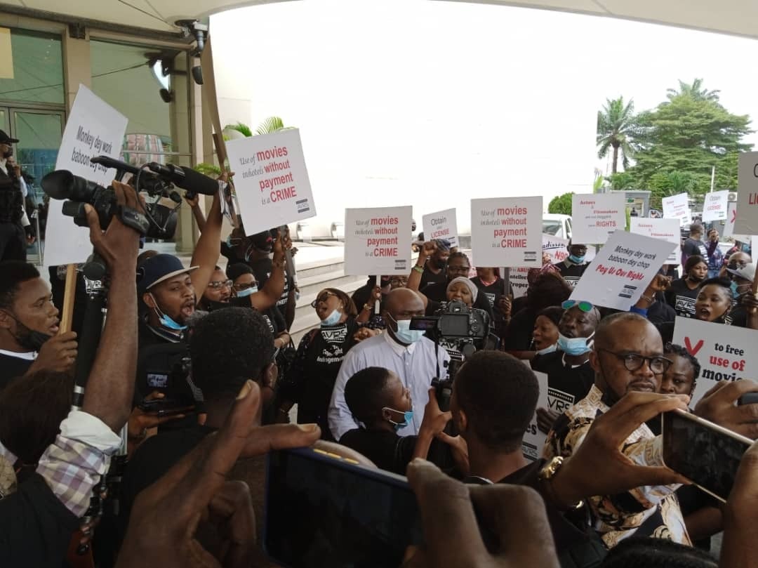 Nollywood stakeholders protest alleged intellectual property theft by Lagos hotel1 Nollywood stakeholders protest alleged intellectual property theft by Lagos hotel