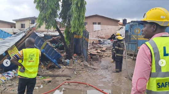 GAS EXPLOSION LAGOS 5 Gas explosion update: Over 1000 shops shit at Ladipo market
