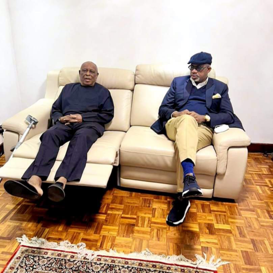 Governor Abiodun visits ailing Osoba in UK Governor Abiodun visits ailing Osoba in UK