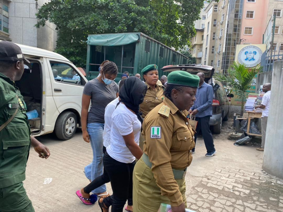 Photos of prime suspect, Chidinma Ojukwu arriving court this morning
