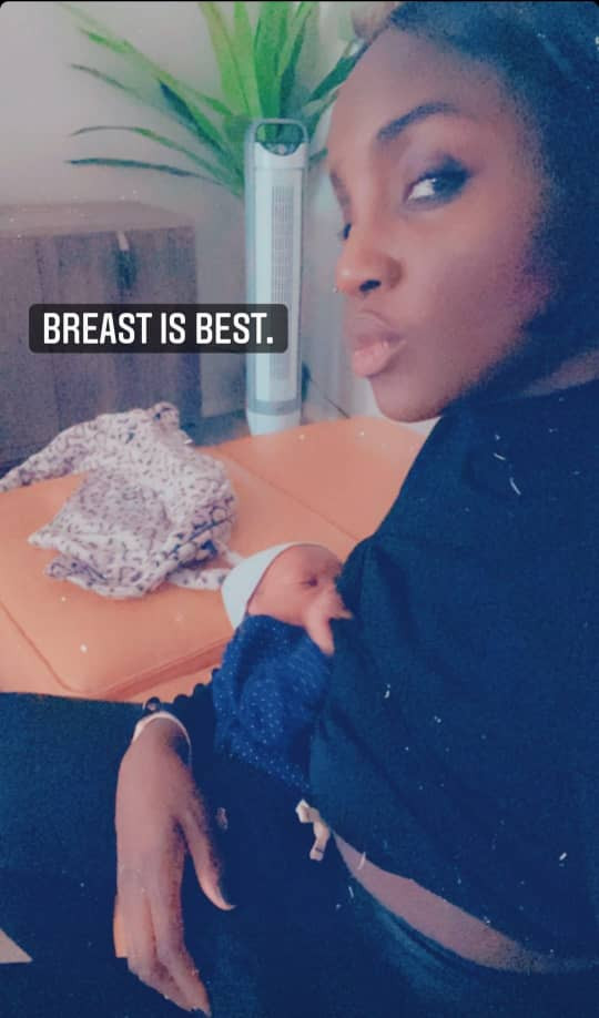 Singer Seyi Shay Shares Breastfeeding Photo Singer Seyi Shay Shares Breastfeeding Photo