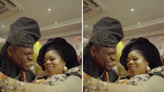 Toyin Lawani reveals husband on first wedding anniversary Toyin Lawani Reveals Husband's Face On First Wedding Anniversary As Couple Release Song