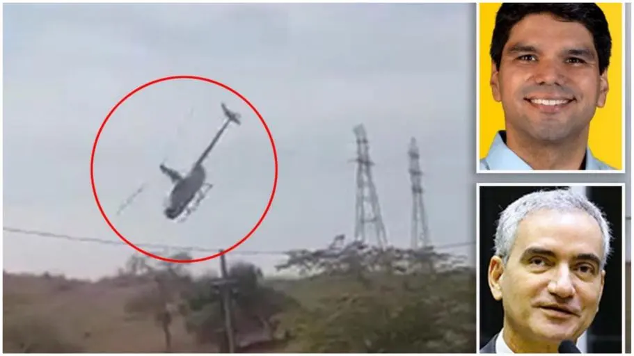 Brazilian Politicians Survive Horror Helicopter Crash After Smashing Into Power Line Brazilian Politicians Survive Horror Helicopter Crash After Smashing Into Power Line