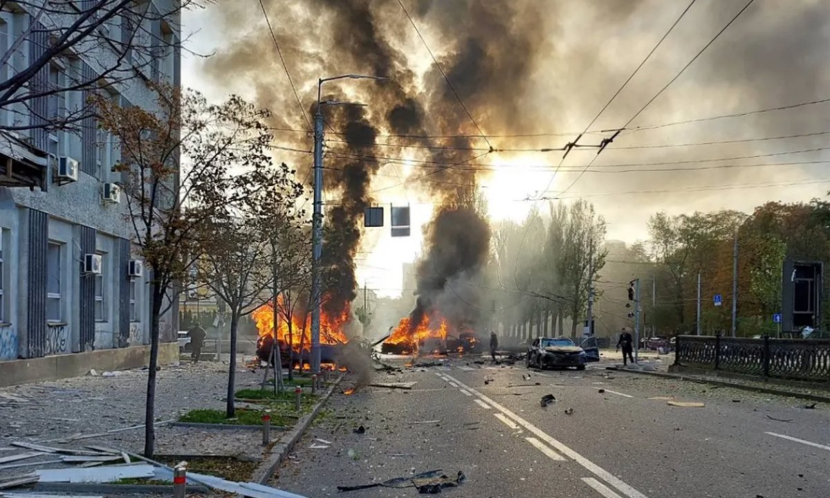 ukraine explosion Ukrainian Capital, Kyiv