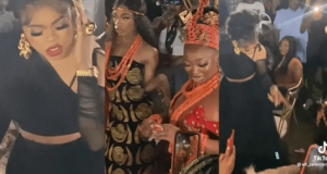Bobrisky Throws Bottle At James Brown, Papaya Ex At Party bobrisky
