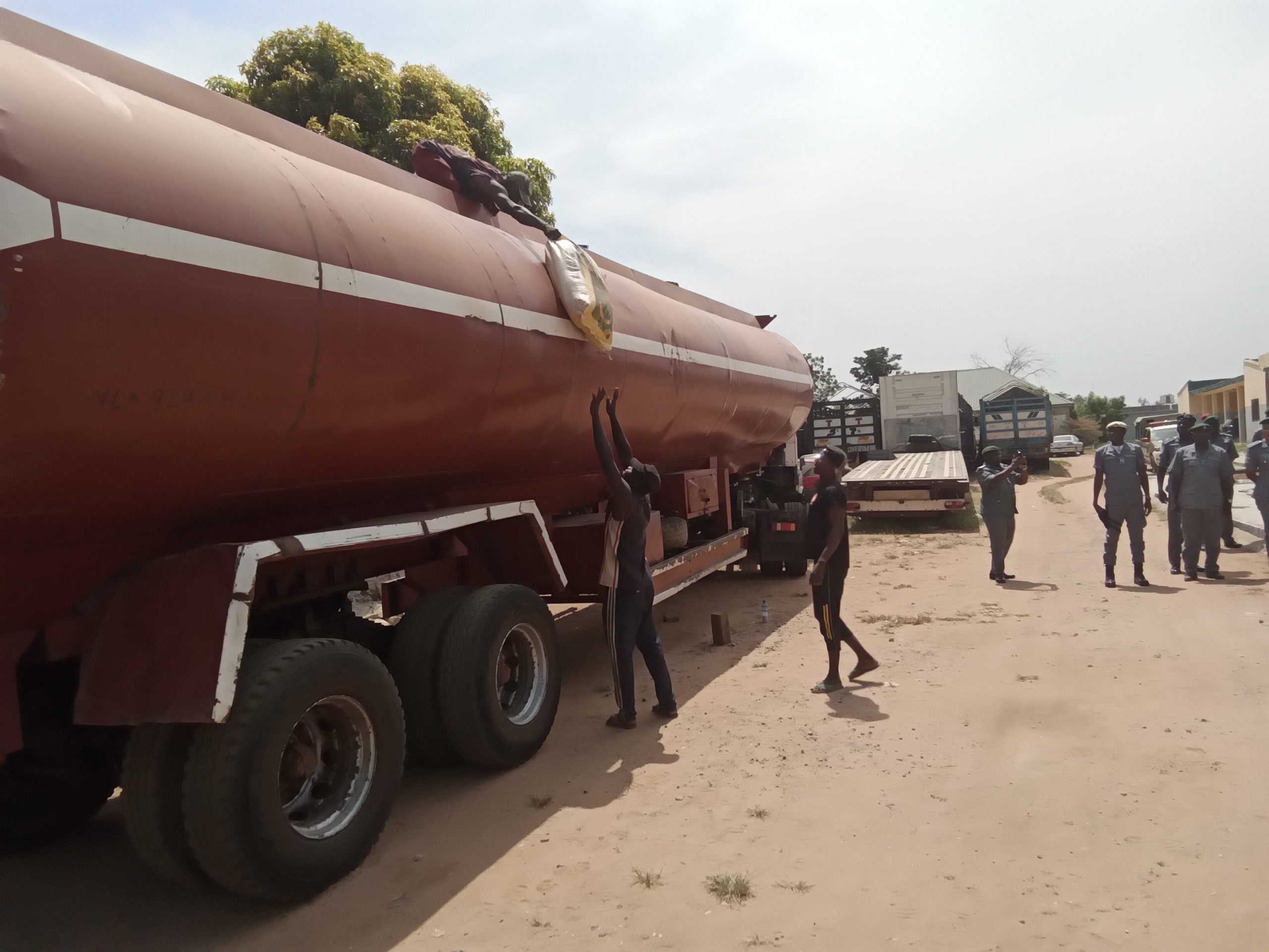 Customs Intercepts Petrol Tanker Loaded With Rice Along Nigeria-Cameroon Border Petrol Tanker