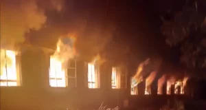Fire Guts Several Houses, Worship Centre In Benin Fire guts several houses, worship centre in Benin