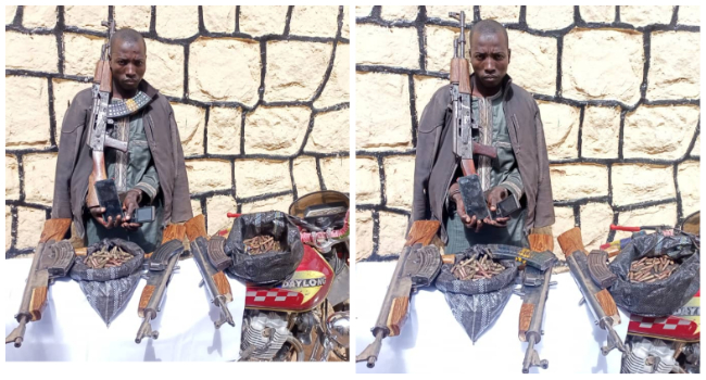 Police Arrest Notorious Gun Runner In Kaduna, Recover Four AK-47 Rifles Police Arrest Notorious Gun Runner In Kaduna, Recover Four AK-47 Rifles