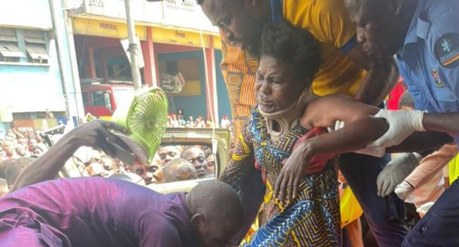 Nine Dead As Container Falls On Bus In Lagos
