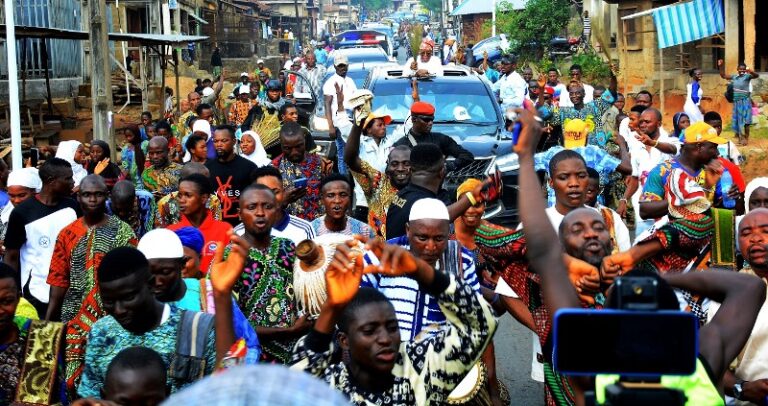 Jubilation in Osun as Oyetola leads road procession (Photos)