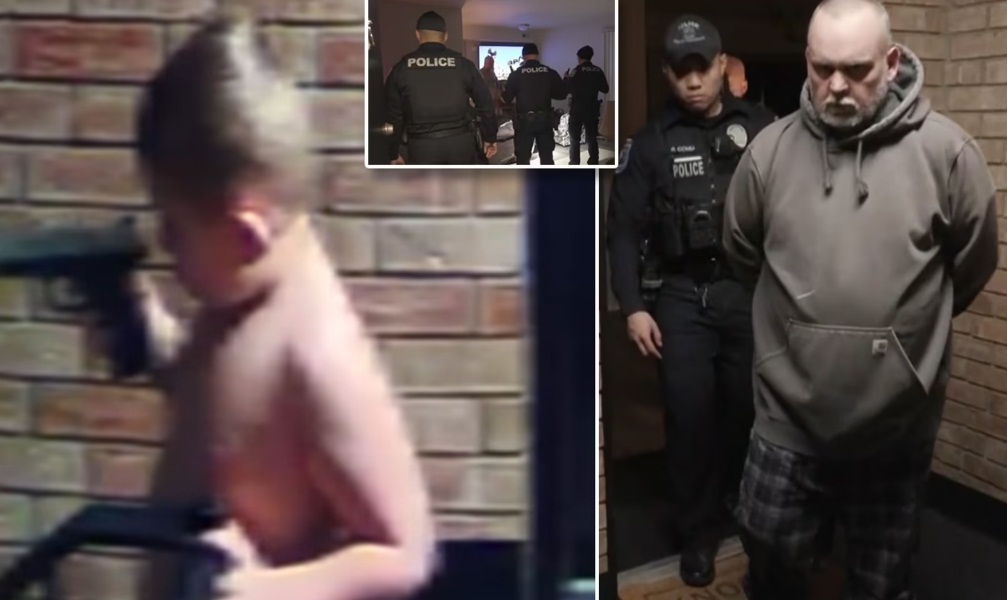 Wild Moment Toddler Waves Loaded Gun Around, Points It At Himself Then Pulls The Trigger Toddler