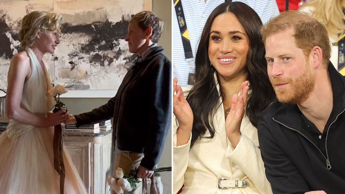Prince Harry and Meghan Markle seen at Ellen DeGeneres and Portia de Rossi's vow renewal Harry & Meghan Markle