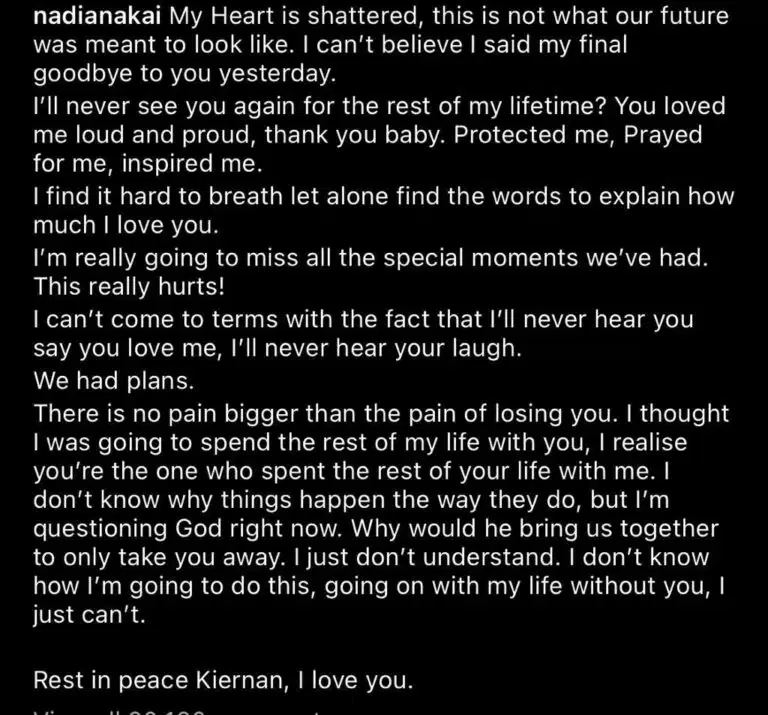 “This is not what our future was meant to look like” – Nadia Nakai, AKA’s girlfriend pens emotional tribute