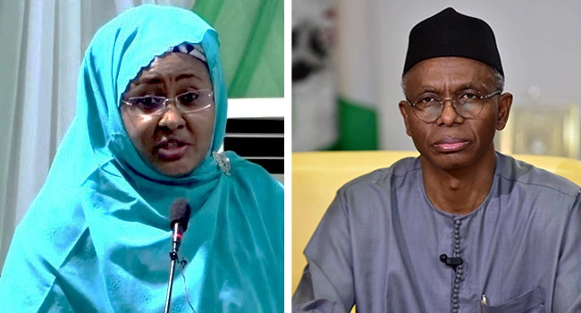 Aisha-Buhari-El-Rufai Aisha Buhari Shares El-Rufai Video On Aso Rock Elements Working Against Tinubu