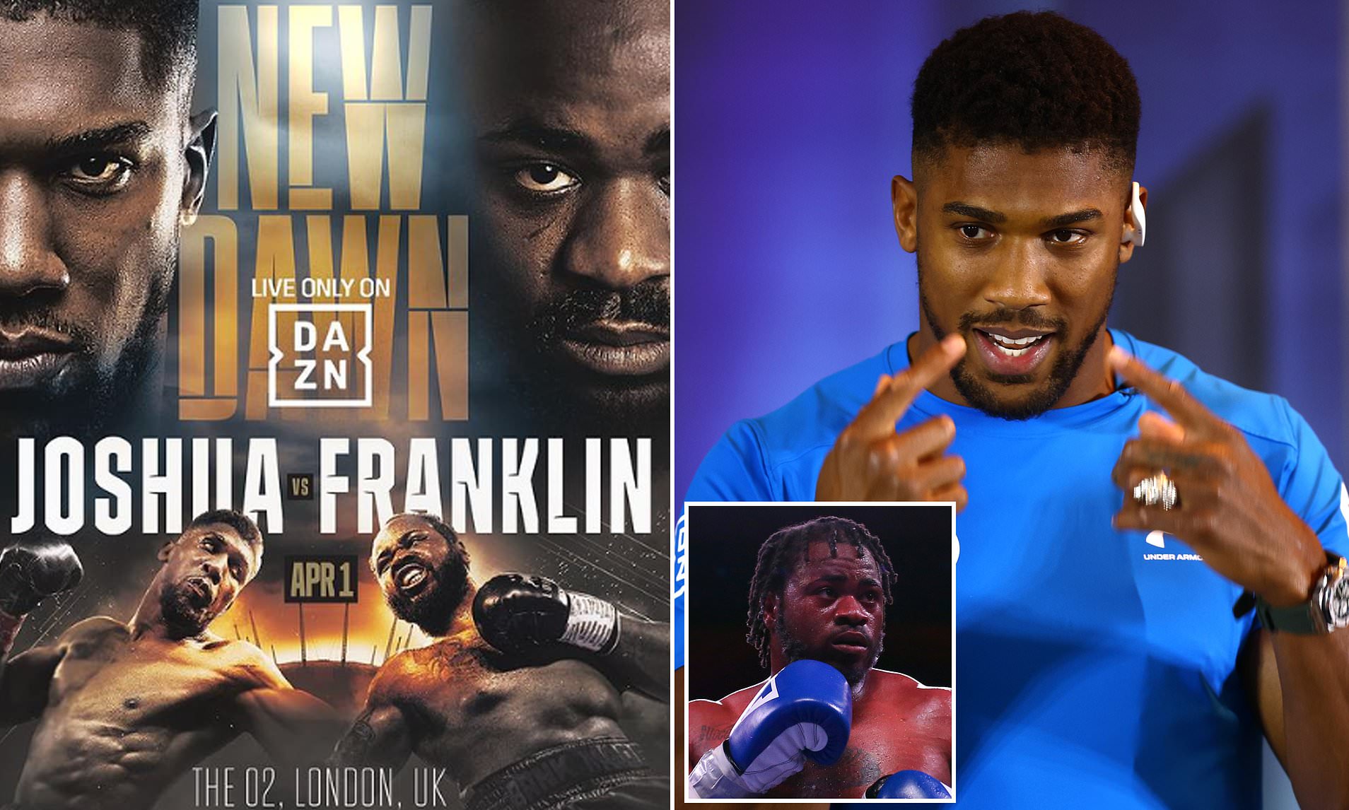 Anthony Joshua CONFIRMS that he will fight American Jermaine Franklin at the O2 in April Anthony Joshua