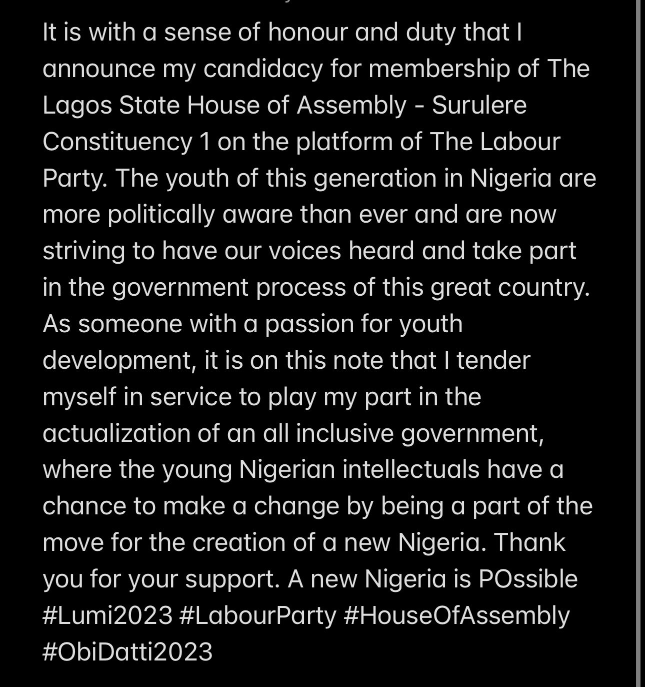 Actor Olumide Oworu Announces Lagos House Assembly Bid