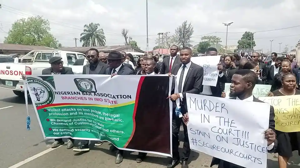 Lawyers Protest, Boycott Courts For Three Days Over Killings On Imo Lawyers Protest,