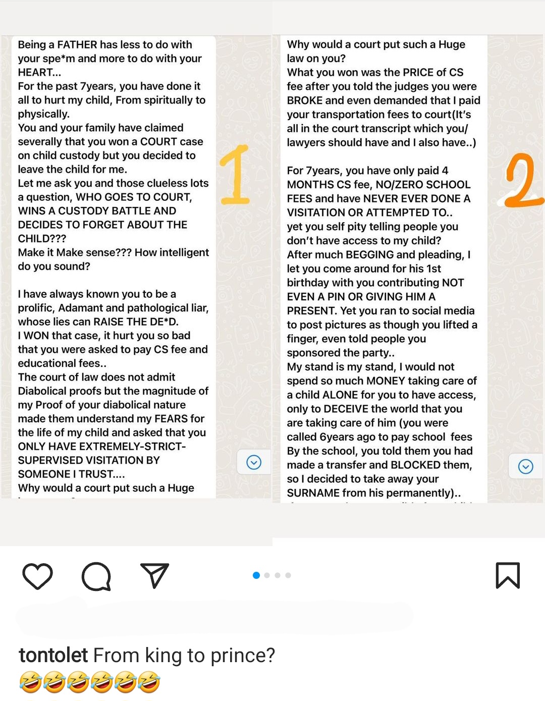 ‘You Are A Deadbeat Father’, Tonto Dikeh Calls Out Ex-Husband