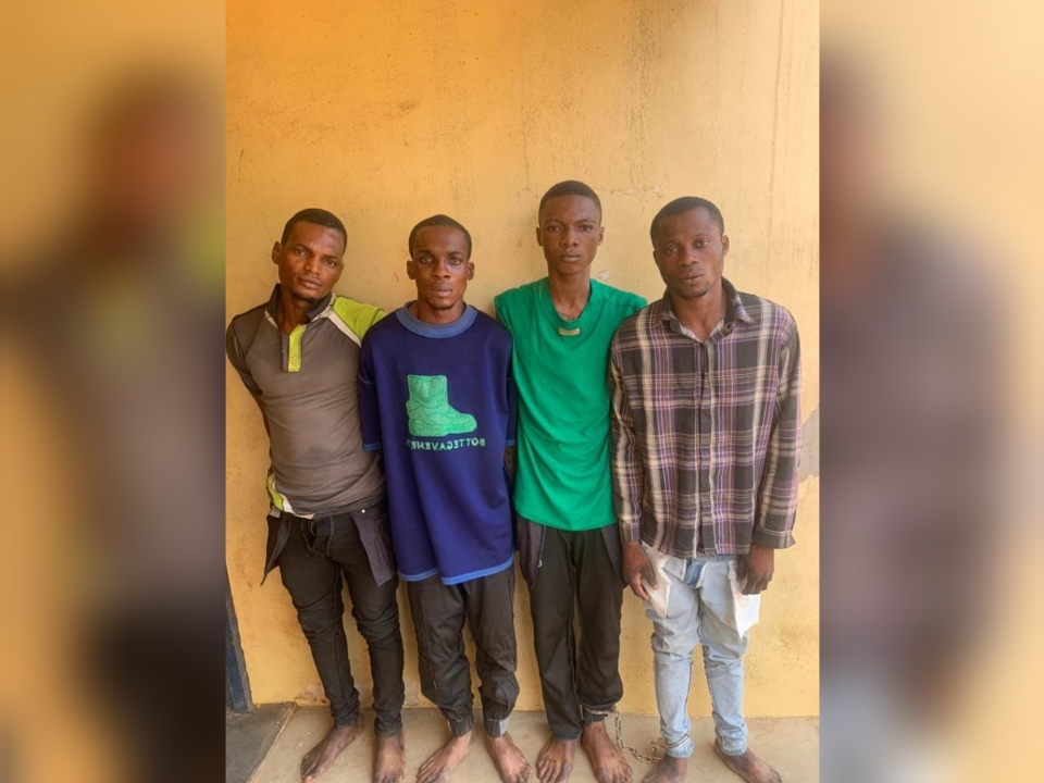 Four Lagos-based robbers arrested in Ogun Four Lagos-based robbers arrested in Ogun