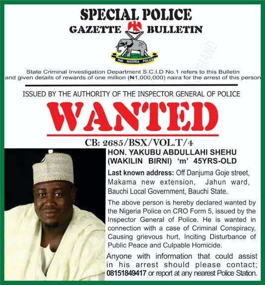 Police Declare Bauchi Reps Member Wanted, Place N1m Bounty