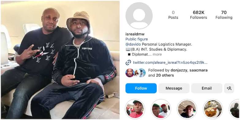 Isreal DMW Joins Davido, Deletes Posts, Profile Photo On Instagram Isreal DMW Joins Davido, Deletes Posts, Profile Photo On Instagram