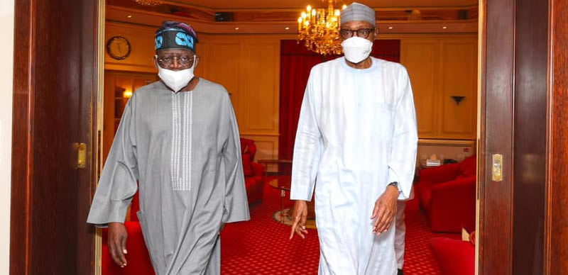 Buhari takes Tinubu on tour of Aso Villa Buhari