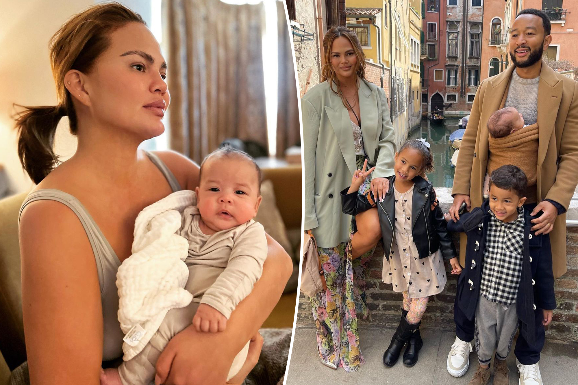 Chrissy Teigen dismisses rumour she used surrogate for baby Esti