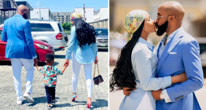 Amidst cheating allegations,Banky W shares new family photos Banky W