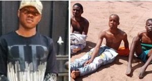 Police parade suspected killers of naval officer naval officer