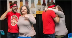 Couple breaks Guinness World Record for longest pepper kiss Couple breaks Guinness World Record for longest habanero pepper kiss