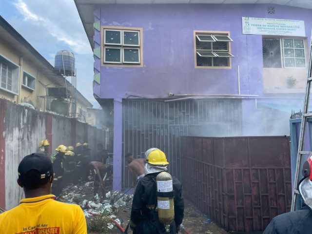Fire RAZES Lagos orphanage home orphanage