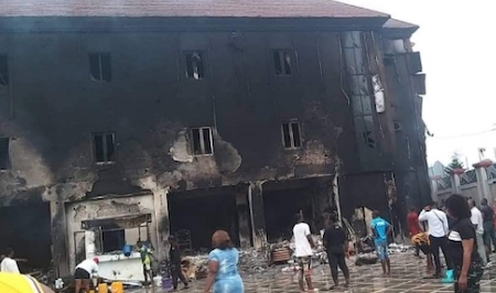Fire guts hotel in Onitsha Hotel in Onitsha