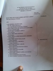 Ladoja, Makinde, Olubadan