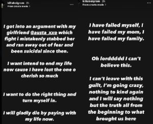Man takes to IG to confess to killing his girlfriend 22