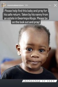 Nanny absconds with employer's baby