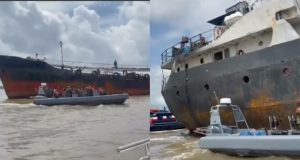 Private security intercepts 800,000 litres capacity vessel with stolen crude oil Crude oil