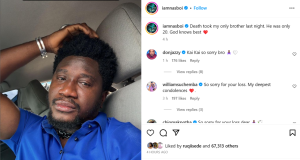 Skit maker, Nasboi loses brother Skit maker, Nasboi loses brother