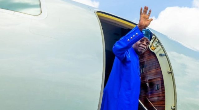 Tinubu leaves for AU meeting