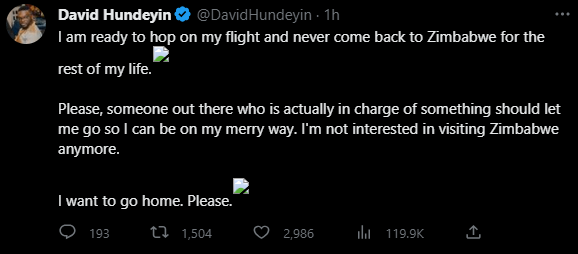 Nigerian journalist David Hundeyin in Zimbabwe ''cell''