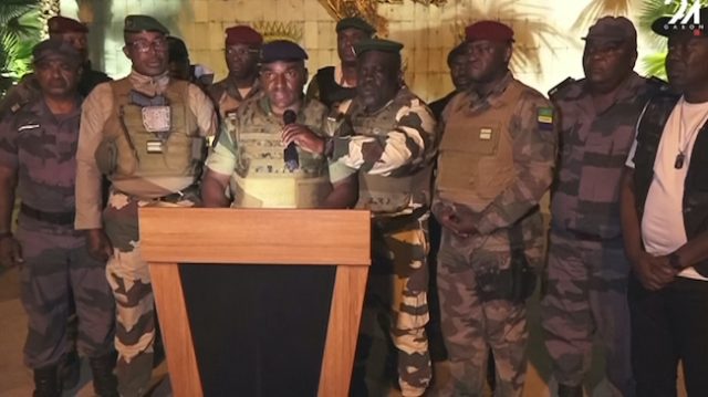 Army officers say they are taking power in Gabon