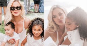 Khloe Kardashian shares rare photos with her children