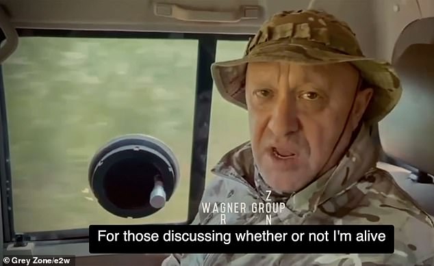 Yevgeny Prigozhin is seen in new footage 'dismissing reports of his elimination'