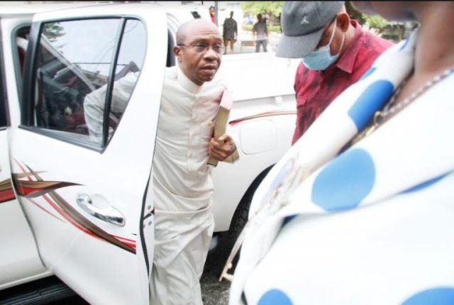 Emefiele asks court to stop FG through DSS from further prosecuting him