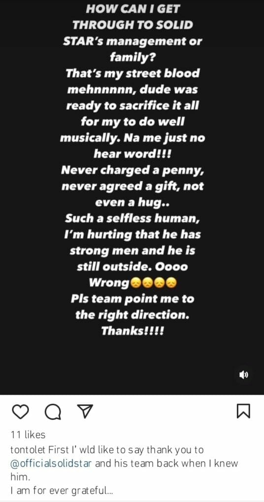 Tonto Dikeh offers help to ailing SolidStar