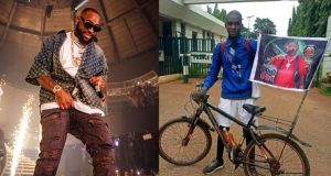 U no wan hear! Davido tells fan riding a bicycle from Benue to Lagos to see him U no wan hear! Davido tells fan riding a bicycle from Benue to Lagos to see him
