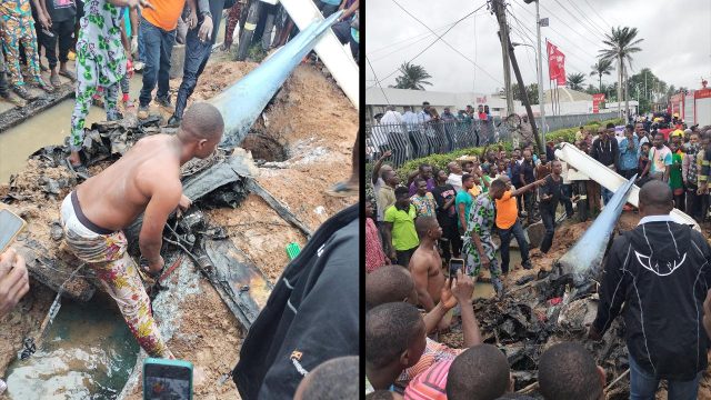 Aircraft crashes in Ikeja